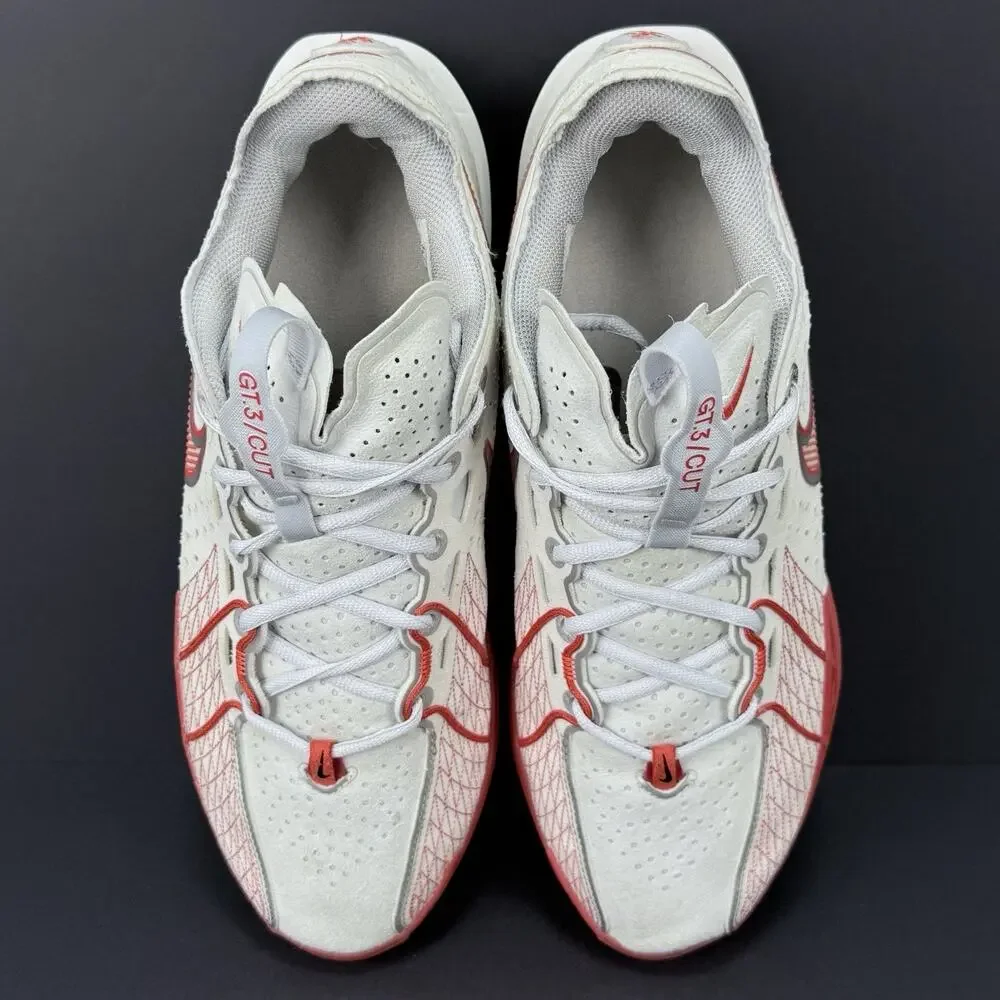 Nike GT Cut 3 Men’s 10.5 White Picante Red Basketball Shoes DV2918-101